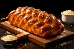 Symbolic Traditional challah bread. Generate Ai Product Image 1