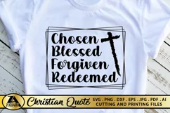 Chosen SVG PNG EPS DXF Blessed SVG Christian Quote SVG Product Image 4