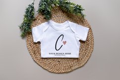 Gender Neutral White Folded Bodysuit Mockup Product Image 1