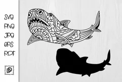 Shark SVG, Ocean Animals SVG Shark Mandala SVG Cutting Files Product Image 1