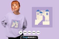 Santorini View Illustrations for T-Shirt Design Product Image 1
