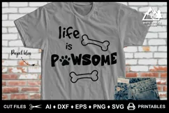 Dog Logo SVG, Funny Dog Quote, Dog Bones, Dog Paw Cut File Product Image 2