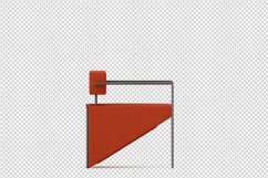 Isometric Arm Chair 3D isolated render Product Image 1