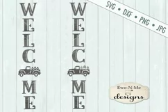 Welcome Spring Easter Truck Porch Sign Design SVG DXF Files Product Image 2