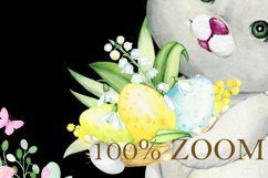 Watercolor Easter Bunny Clipart. Hand painted colorful egg, Product Image 3