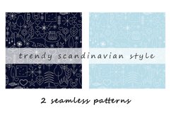 Trendy Scandinavian Style Digital Paper.Christmas Patterns. Product Image 3
