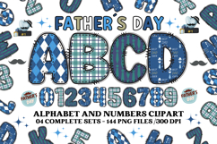 Father’s Day Alphabet clipart, father’s day letters doodle Product Image 1
