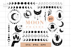 Moon phases svg, Celestial svg, Magic and Mystical svg Product Image 1