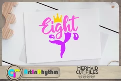 Eight SVG, Mermaid tail SVG, 8th Birthday Product Image 2