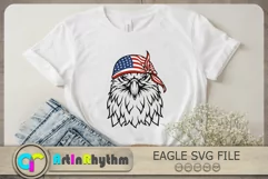 Eagle With Bandana Svg, Eagle Head Svg, 4th of July Svg Product Image 3