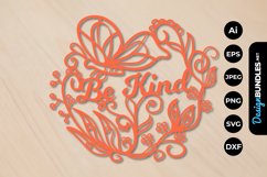 Be Kind Papercut SVG Product Image 1