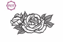 Roses Bouquet SVG border flowers decor t-shirt Cricut cut Product Image 2