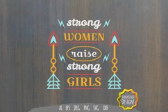 Strong Women Raise Strong Girls Hand Lettering SVG Product Image 3