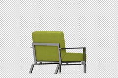 Isometric Arm Chair 3D isolated render Product Image 1