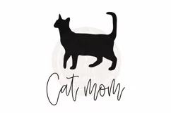 Cat svg, cat mom svg, cat silhouette svg, cat lover svg Product Image 2