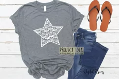 Floral star paper cut design. SVG / DXF / PNG / EPS Product Image 4