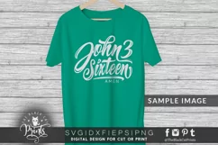 John 3 Sixteen SVG | Christian SVG Cut File Product Image 4