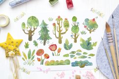 Watercolor Trees Clipart. Forest Elements Product Image 2