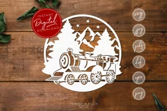 Train Mountain Scene - SVG EPS DXF PNG PDF JPG Product Image 1