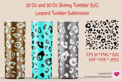 20oz Skinny Tumbler Seamless SVG.Leopard Sublimation Tumbler Product Image 1