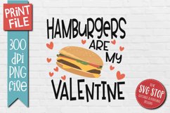 Hamburgers Are My Valentine | Funny Valentine T-shirt PNG Product Image 1