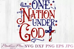One Nation Under God, Patriotic Fourth Of July SVG Product Image 2