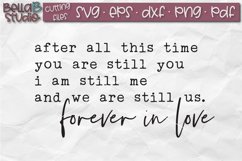 Forever in Love SVG, Wood Sign SVG, Love Quote SVG File Product Image 2