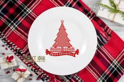 Merry Christmas paper cut design SVG / DXF / EPS / PNG files Product Image 5