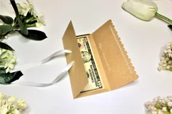 Cash Envelope with Ribbon Holes - SVG, DXF, PDF file formats Product Image 8