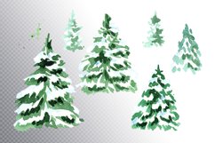 Winter constructor. Watercolor elements set Product Image 3