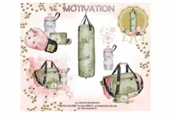 Workout Clip Art Sport Gym Fashion Illustration Planner Product Image 4