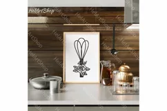 Baking svg, Floral Whisk svg, Kitchen svg, Cooking svg Product Image 3