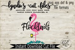 Flocktails//Flamingo//Summer//SVG//DXF//EPS Product Image 3