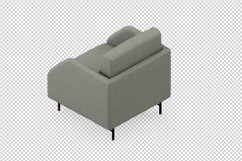 Isometric Arm Chair 3D isolated render Product Image 1