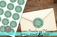 Floral Wreath Thank You Print and Cut Stickers Product Image 2
