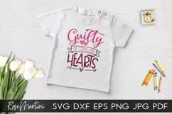 Guilty Of Stealing Hearts SVG Valentines Kids Baby V-Day Product Image 2