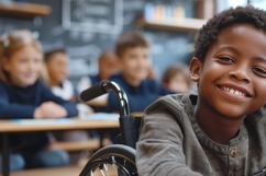 Child in Wheelchair Background Wallpaper Product Image 1