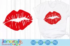 Lips SVG, Valentine svg Cut file DXF EPS PNG Product Image 1