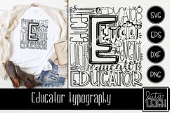 Educator Typography Shirt | Hand Lettered School SVG Product Image 1