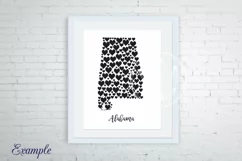 Alabama map with hearts Product Image 2