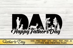 DAD SVG PNG DXF EPS Files Father's Day SVG Dad Hunter SVG Product Image 1