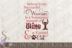 Behind every successful woman is Wine and a Good Cat Product Image 2