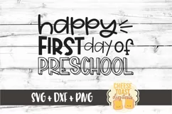 Happy First Day of Preschool - Back to School SVG PNG DXF Product Image 2