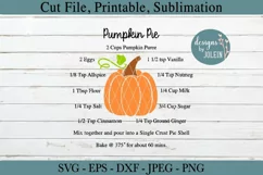 Pumpkin Pie Recipe SVG, png, eps, jpeg, DXF, sublimation Product Image 5