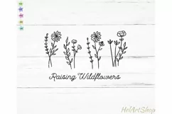 Raising Wildflowers svg, Mom life svg, wildflower cut file Product Image 2