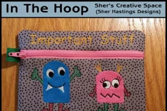 Movie Time Zipper Bag - Fully Lined, 5X7 HOOP Product Image 1