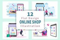 12 Online Shopping Flat Design Product Image 1