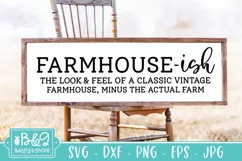 Farmhouse SVG | Funny Farmhouse-ish SVG | Sign SVG Product Image 1