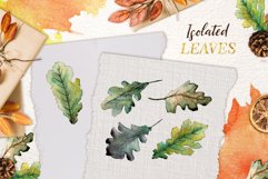 Oak leaves Watercolor png Product Image 7