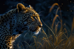 Leopard with Night Background Wallpaper Product Image 1
